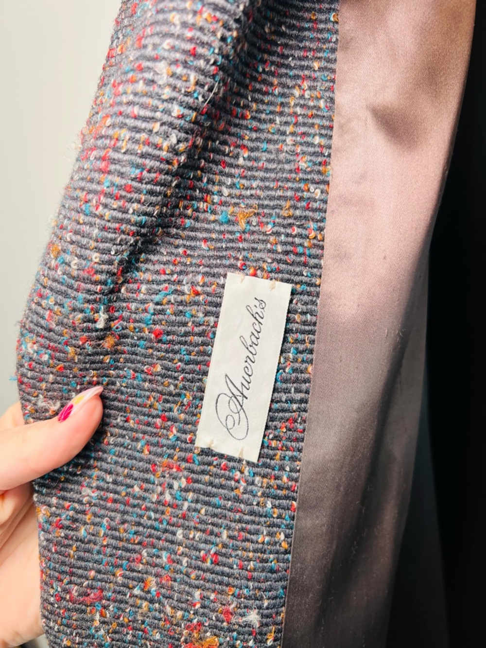 Vintage 1960s Lilli Ann Tweed Swing Coat M-XL - Picture 6 of 11